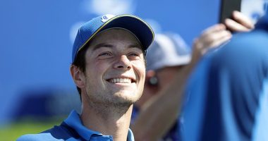 Viktor Hovland scored a hole-in-one during the final day of practice ahead of the Ryder Cup