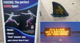 Most signs are merely informative and let's face it, boring - however some manage to stop us in our tracks. People from all around the world have shared the very witty signage they have spotted and Bored Panda collated the best into an online gallery. Here FEMAIL takes a look at some of the most witty signs around the world...