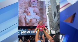 Girl goes viral after seeing herself in Times Square