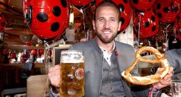 Harry Kane joined in Bayern Munich's traditional Oktoberfest celebrations on Sunday