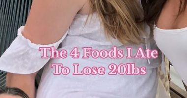 Alex Abel, 32, (shown before the weight loss) has revealed the four foods that helped her shed off 20 pounds - prompting her to audition for Sports Illustrated