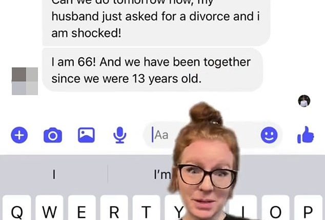 Mum Katie (pictured) was trying to sell her daughter's old toys on Facebook marketplace. A buyer delayed pick up saying her husband suddenly filed for divorce