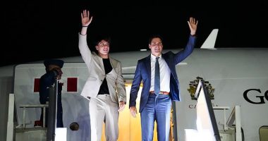 Trudeau was pictured waving alongside his 16-year-old son Xavier as they arrived in New Delhi for the G20 Summit on what an Indian diplomat has described as a cocaine-filled plane