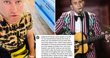 Indie folk singer Sufjan Stevens reveals he has Guillain-Barré Syndrome, learning how to walk again