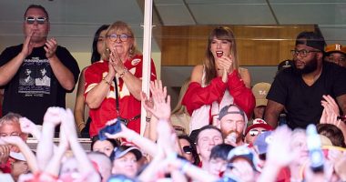 Introducing... Inside Travis Kelce's close-knit family after 'girlfriend' Taylor Swift watched Sunday's NFL game with his mother Donna, (second from left)