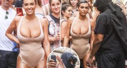 Kanye West's 'wife' Bianca Censori strikes a pose in risqué outfit