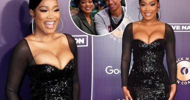 Keke Palmer serves curves in corseted gown after boyfriend shamed her