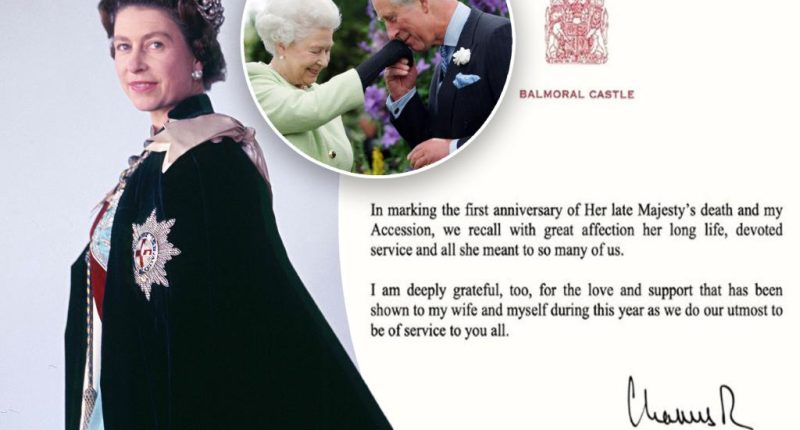 King Charles pays tribute to late Queen Elizabeth II on first anniversary of her death