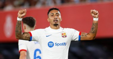 Mallorca 2-2 Barcelona: Champions twice come from behind to rescue a point in Palma thanks to goals from Raphinha and second-half substitute Fermin Lopez... as Xavi's side continue their undefeated start in LaLiga
