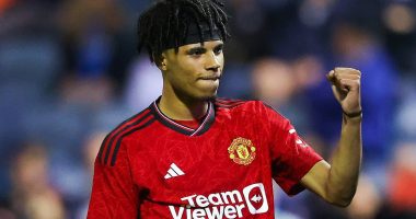 Man United's local lad knocking on Ten Hag's door plus a wing back who could solve their injury crisis... while City's U18s goalscoring starlet earns Jeremy Doku comparisons - the 12 Manchester kids hoping for a Carabao Cup chance