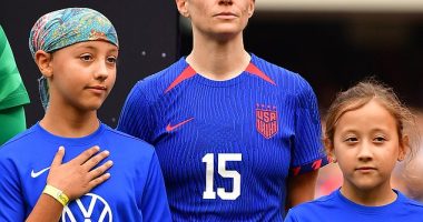 Megan Rapinoe stood silent as she captained the United States in her farewell match Sunday