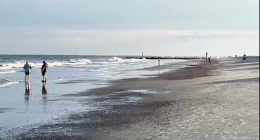 Mild beach erosion from far out Tropical Storm Ophelia
