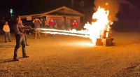 A flamethrower and comments about book burning ignite a political firestorm in Missouri