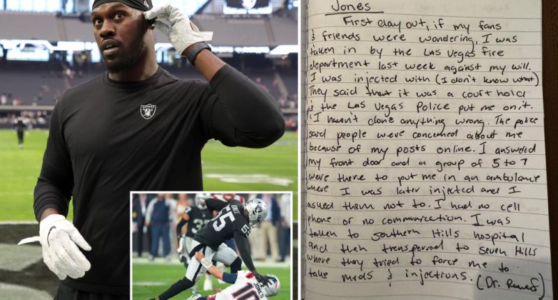 NFL star Chandler Jones says he was forced into mental hospital, was ‘injected’ with unknown substance by LVFD