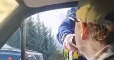 A police officer has been left red-faced after she breath-tested the passenger and not the driver at a drink-driving checkpoint (pictured)