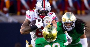 No. 6 Ohio State wins with late touchdown, beats No. 9 Notre Dame 17-14