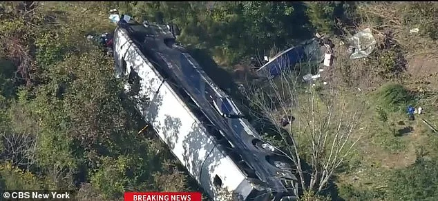 One dead and at least 46 injured after charter bus full of Farmingdale High School students going to band camp crashes off an embankment on I-84 in Orange County, New York