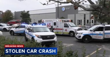 Pilsen crash: 2 in custody after stolen car crashes on Cermak in Pilsen; CPD officer injured, police say