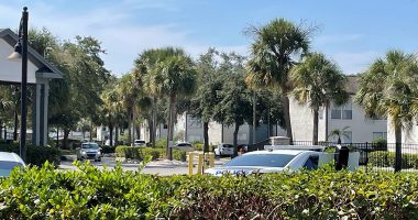 Police presence at Sands on Beach Apartment Homes on Beach Boulevard in Jacksonville