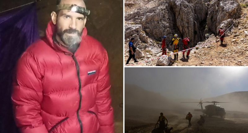 Rescuers ready to extract US man trapped in Turkish cave