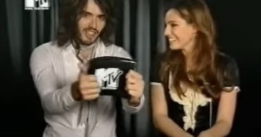 Interview: Russell Brand joked with Kelly Brook about sending him pictures of herself and spoke about her 'sexual charisma' when he interviewed her on MTV in 2006