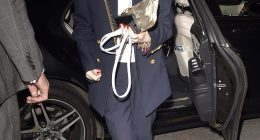 Slender: Sharon Osbourne displayed her dramatic weight loss as she stepped out in London on Wednesday night