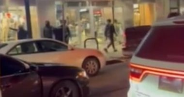 Thieves targeted stores including Foot Locker, Apple and Lululemon in the city center of Philadelphia