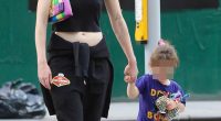First sighting: Sophie Turner stepped out with her daughter Willa in New York City on Thursday - after accusing her ex Joe Jonas of 'abducting' their kids and blindsiding her with his divorce filing in explosive court documents