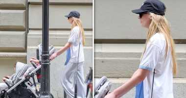 Sophie Turner Spending Time with Her Kids After Night Out with Taylor Swift