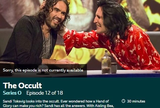 Shows featuring Russell Brand have been removed from BBC iPlayer. This includes a 2018 episode of QI