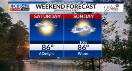 Sunshine and comfortable humidity through the weekend, rain returns next week