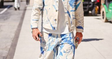 Travis Kelce's outfit was mocked for making him look like a painter as he arrived for the Chiefs NFL game against the Bears on Sunday