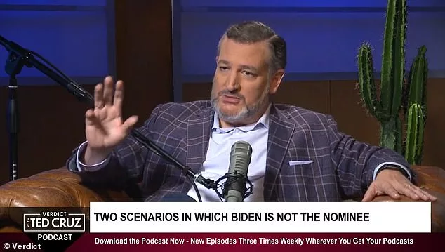Texas Senator Ted Cruz (pictured July 2023) speculated that 'Democrat kingmakers (could) jettison Joe Biden and parachute in Michelle Obama' at the Democratic National Convention in August 2024