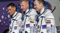 Three astronauts return to Earth after a year in space. Frank Rubio sets US space record