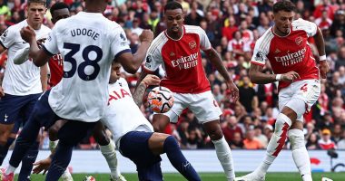 Tottenham boss Ange Postecoglou quips 'armless defenders' are the only way to avoid giving away penalties for handball after Cristian Romero incident in the North London Derby draw at Arsenal