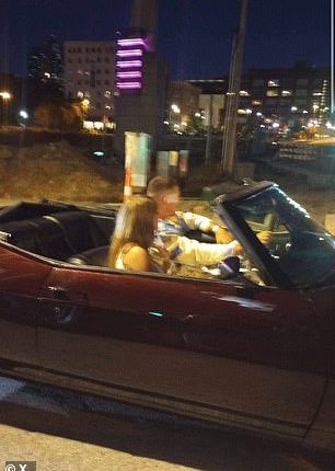 Travis Kelce drives Taylor Swift around Kansas City in his vintage drop-top