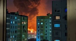 Uzbekistan explosion felt 20 miles away hits international airport: Mushroom cloud fireball hundreds of feet high 'triggered by detonating car batteries' kills one and injures 160