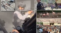 Venezuela's Tocoron prison raided: Moment 11,000 cops storm notorious jail to find a ZOO, casino, nightclub, pool and supermarket after the Tren de Aragua criminal gang was allowed to roam free for years