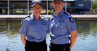 Police officers Anna Miller and Ben Woods (pictured) both left the UK and moved to Australia to start a new life