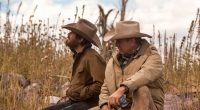 “Daybreak” – Academy Award winner Kevin Costner stars as John Dutton, patriarch of a Montana ranching family and owner of the largest ranch in the U.S. It’s the story of Dutton’s fight to defend his land and his family from the modern-day forces that threaten his way of life, as the critically acclaimed Paramount Network series YELLOWSTONE kicks off its broadcast run, Sunday, Sept. 17 (8:30 – 10:30 PM, ET/PT) on the CBS Television Network and will stream live on Paramount+ with Showtime.  Pictured (L-R): Cole Hauser as Rip Wheeler and Kevin Costner as John Dutton.    Photo: Emerson Miller for Paramount