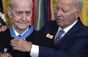 President Joe Biden awards the Medal of Honor to Capt. Larry Taylor, an Army pilot from the Vietnam War