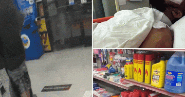 California store clerk's head is set on fire with stolen lighter fluid as he confronts serial shoplifter