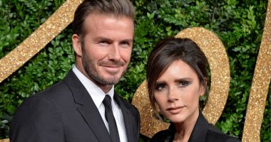 David Beckham and Victoria Beckham attend the British Fashion Awards 2015 at London Coliseum on November 23, 2015 in London, England.