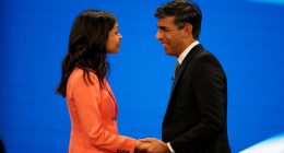 Mrs Sunak 'surprises' Rishi with emotional conference speech to her 'best friend': Emotional PM watches from the sidelines as Akshata Murty pays unexpected tribute to her husband - before ribbing rom com-obsessed premier over his Emily in Paris infatuation