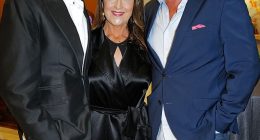 No time to buy: (left to right) Roger Moore's son Geoffrey, Bond producer Barbara Broccoli and Moore's grandson Christian were at Bonham's on Monday as his collection of 007 memorabilia went under the hammer