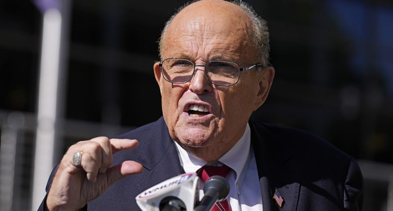 Rudy Giuliani defiantly hit back at claims he is an alcoholic, saying he would be in the 'Guinness Book of World Records' if he drank heavily and was still able to pull off the career he has had. The 79-year-old former New York mayor was asked about a New York Times report claiming his relationship with booze is the focus of prosecutors in Donald Trump's federal election case.