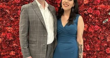 Ryan Carson was returning home from a wedding - and his girlfriend Claudia posted an image of them smiling together just hours before the tragedy. They are wearing the same outfits seen in the security footage