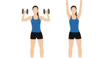 illustration of dumbbell shoulder press