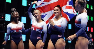 British Gymnastics have banned coaches from weighing gymnasts under new rules - pictured are the tumbling team who won gold at the recent World Championships in Birmingham