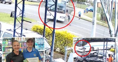 Heroic Australian teenager saves runaway bus from crashing into gas station